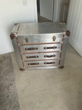 Silver Aviation Chest of Drawers (Damage see photos)