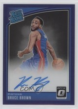 2018-19 Donruss Optic Rated Rookie Purple Prizm Signatures Bruce Brown Auto 05zi