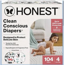 The Honest Company Comfort Dry Disposable Daytime Diapers for Sensitive Skin,...