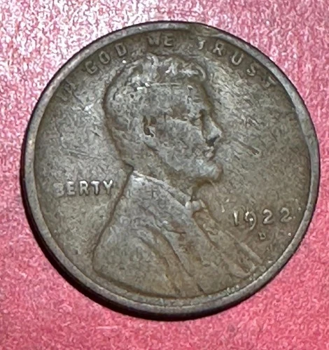 1922D US LINCOLN Cent! "Denver" Mint! Lower Mintage! Good Details! Old US Coin!