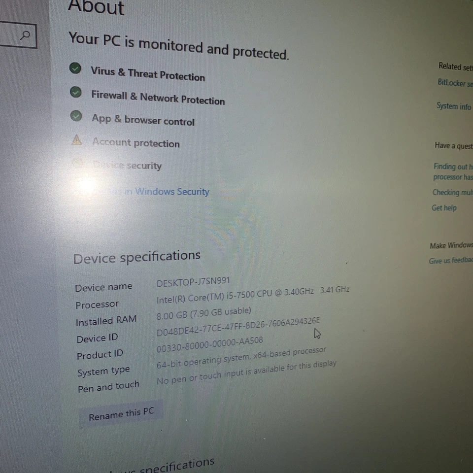 HP ProDesk 400 G4 SFF i5-7500 3.4GHz 8GB RAM 4TB HD Windows 10 - Image 3 of 4