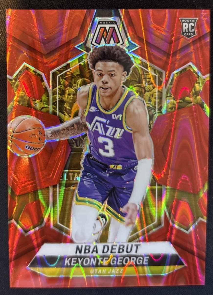 2023-24 Panini Mosaic Red Seismic #251 Keyonte George NBA Debut /299 RC Jazz