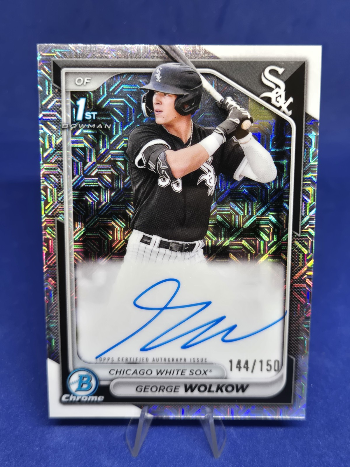 2024 Bowman Chrome 1st Autograph George Wolkow Hta Choice Refractor /150