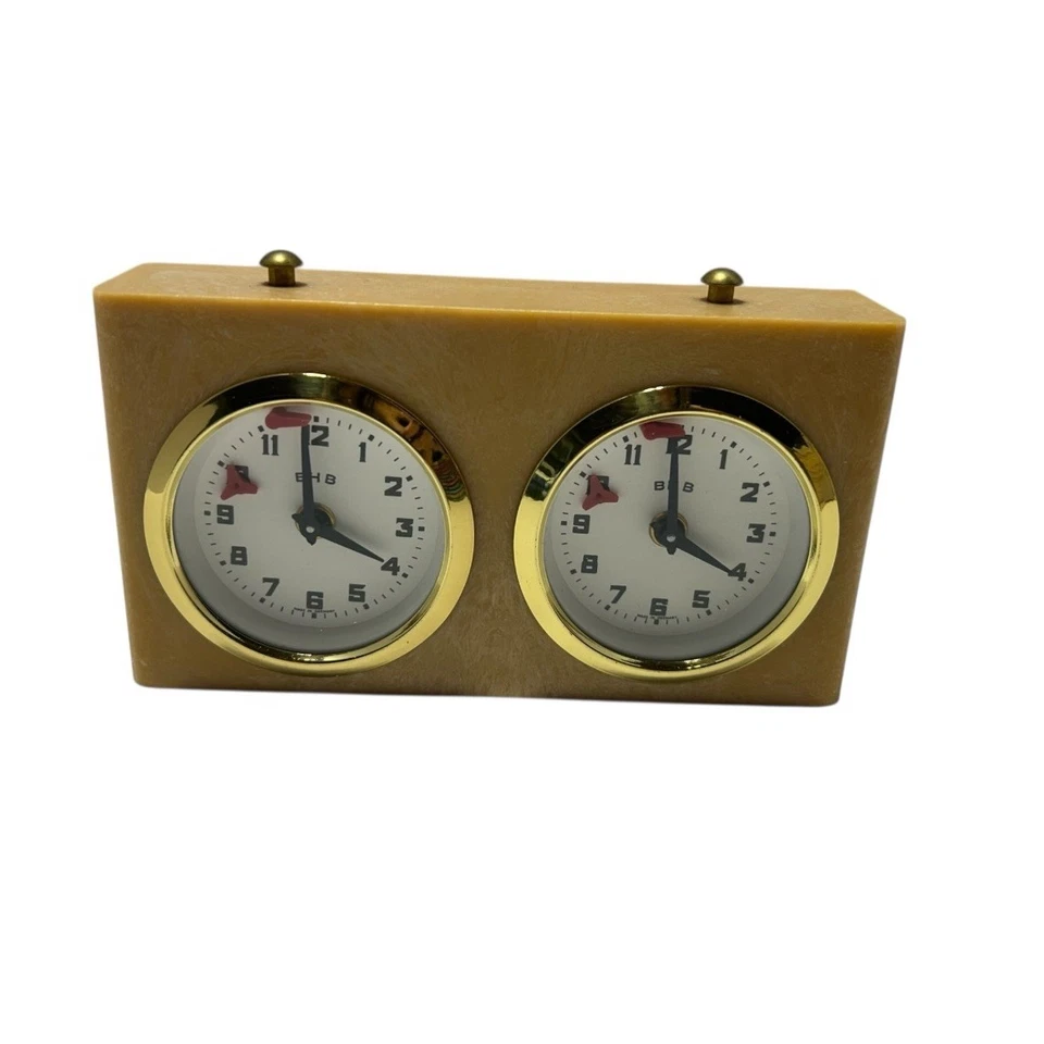 NEW Vintage BHB German Analog Chess Clocks Timer Plastic NOS Wind Up - Image 2 of 4