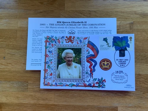 GB 2003 FDC BENHAM QUEEN ELIZABETH 2 GOLDEN JUBILEE CHELSEA FLOWER SHOW