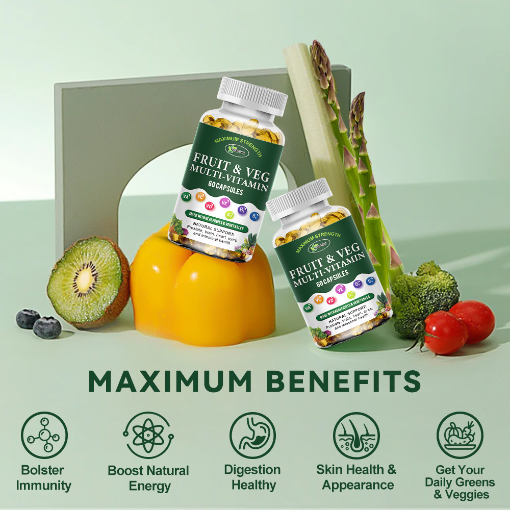 Fruit and Veggie Whole Supplement, Superfood Fruits and Vegetables 60 Capsules