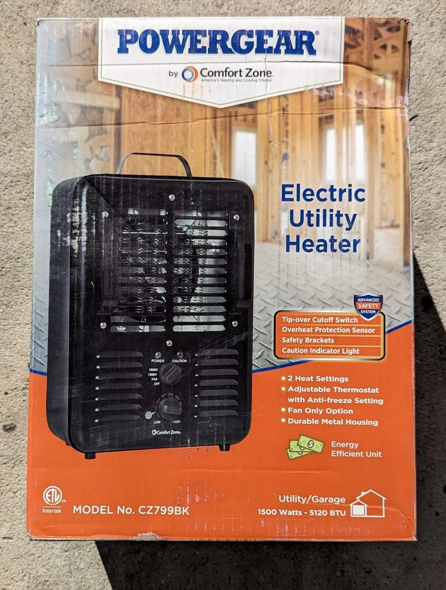 Comfort Zone CZ799BK 1,500-Watt Milkhouse Style Electric Portable Utility  Heater 75877202376 | eBay