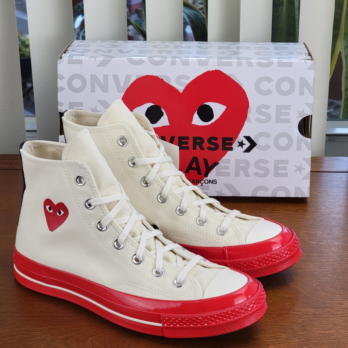 Converse CDG Chuck Taylor All Star 70 Hi Comme des Garcons PLAY A01794C 12 Men Converse Comme des Garçons CDG Play x Chuck 70 High Red  main image 3