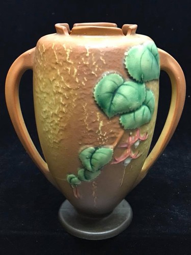 Roseville Pottery Fuchsia Handled Vase