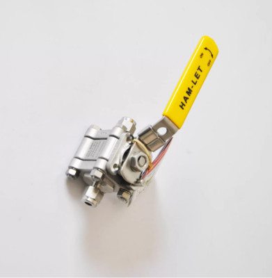 1PC H-500-SS-L-1/4 Three-Piece Instrumentation Ball Valve 1/4 Ferrule Connection