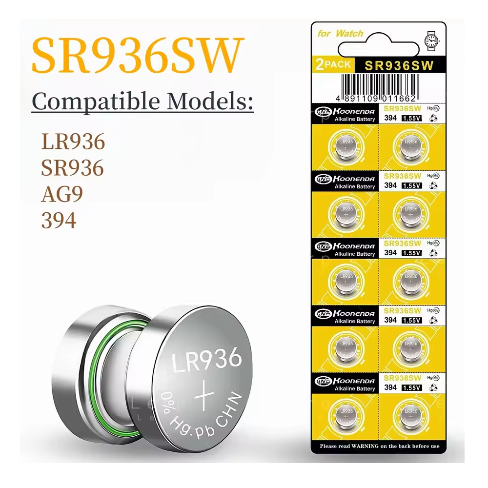 10x BOTON AG9 LR936 394 SR936SW SR45 194 1.55V REF405 Batteries | eBay UK