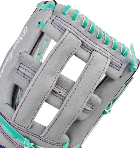 Series Youth 12" Softball Glove, Basket Web, Gray/Mint, Right Hand Throw - Picture 5 of 6