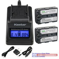 Kastar Battery LCD Fast Charger for Sony NP-FM50 NP-FM30 FM50 NP-FM55H NP-QM51