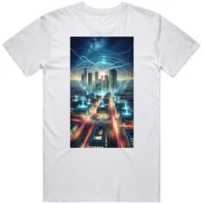 Telsa imagining free electricity flow through the air T Shirt