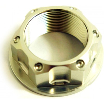 Mutter Lenkkopf JMP Bolt M24x1,00mm Aluminium silber für Honda CBF FA F / A N S