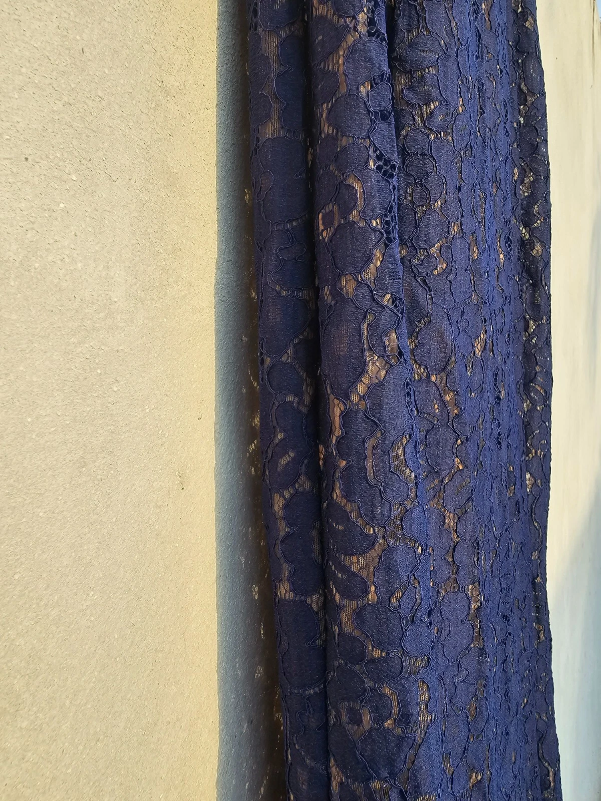 Abito vestito pizzo floreale blu navy collezione Michael Kors 8 splendido iconico Italia nuovo senza etichette