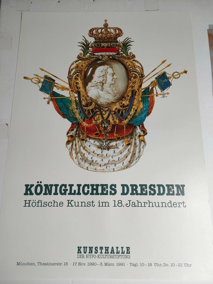 Plakat Königliches Dresden 1990/91 Kunsthalle München Original TOP! - Bild 1 von 1