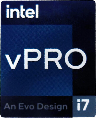 Intel Core i7 vPro An Evo Design Sticker 18 x 22mm Case Badge For Desktop
