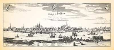 Schnäppchen D 977 Prospekt der Stadt Rostock Petrikirche Collegium Merian 1018