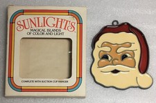 Sunlights Santa Window Decor Sun Light Catcher Stained Glass Effect VINTAGE