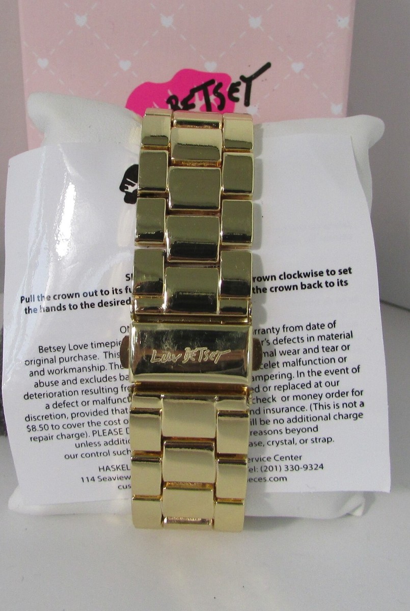 Betsey Johnson Owl Watch Rhinestones Gold-tone Bracelet NEW  display picture 1