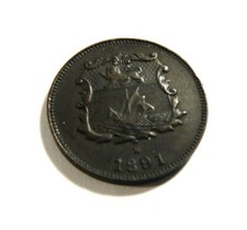 British North Borneo 1891 H Half Cent