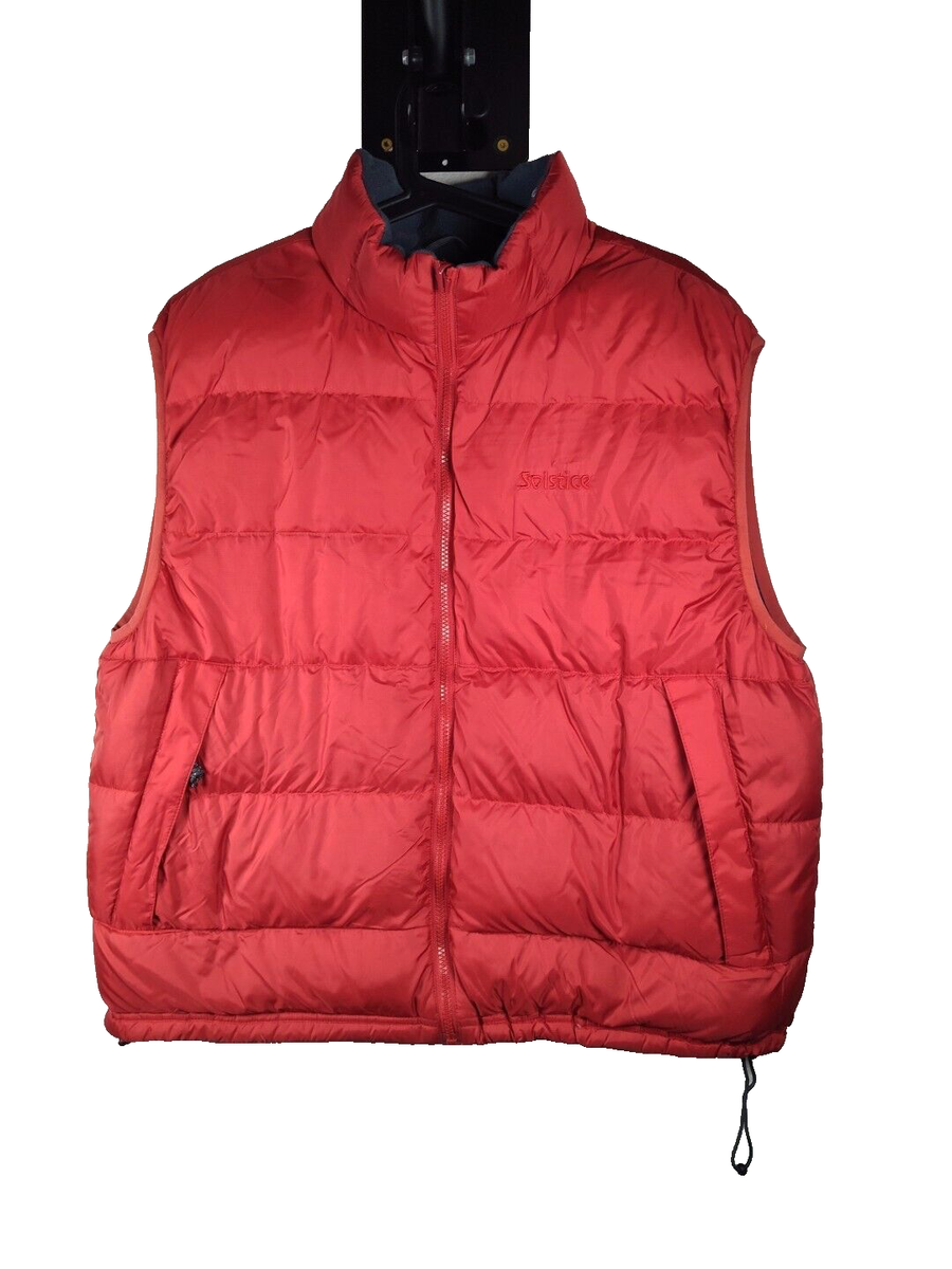 Solstice Rugged Outwear Men Puffy Vest Nylon Red Winter Snow Size Large