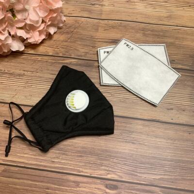PM 2.5 Washable Face Mask Mouth Mask With Valve Adult + 2 Filters