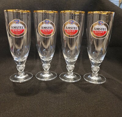 Pilsner Beer Glasses Amstel Light 12 Ounces