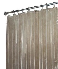 NEW InterDesign Vinyl Shower Liner, Long 72 x 84, Clear