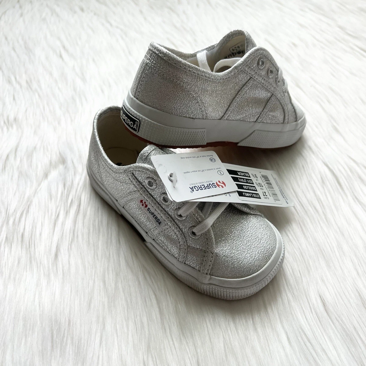 Superga store silver shoes