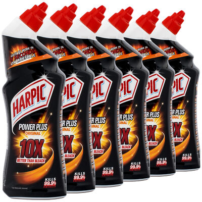 (4,88 EUR/l) HARPIC Power Plus - Original WC-Reiniger 750ml 6 Stück