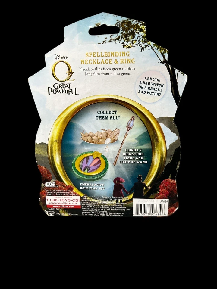 Волшебник страны Оз великий и мощный завораживающий ожерелье и кольцо ведьма РЕДКАЯ -S4 - Изображение 4 из 4