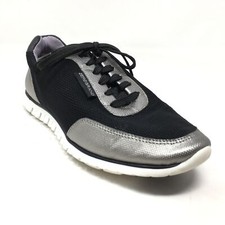 Women's Cole Haan Zerogrand Casual Oxfords Sneakers Shoes Size 5 Black Silver