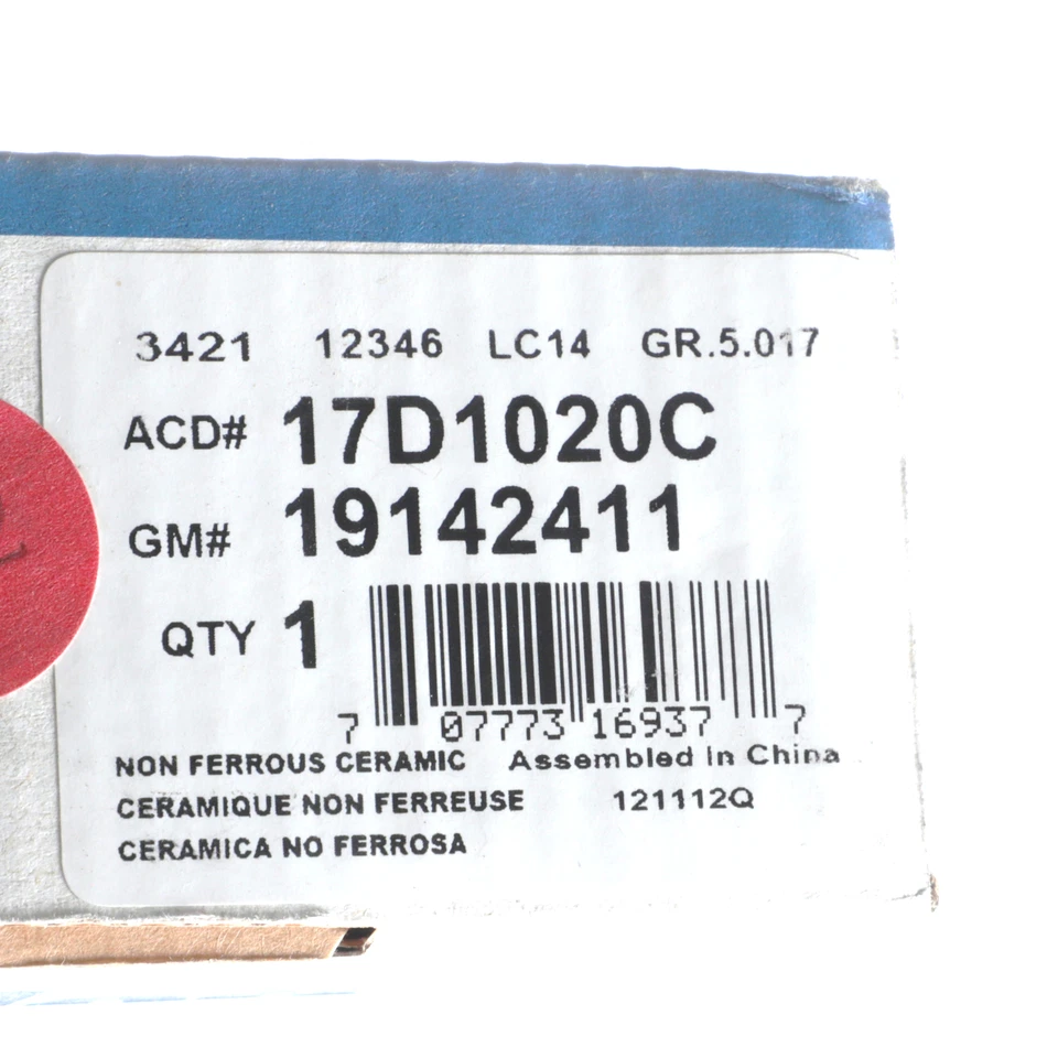 Juego de pastillas de freno de disco trasero de cerámica genuino GM 2004-2009 Cadillac SRX 19142411 Foto 3 de 3