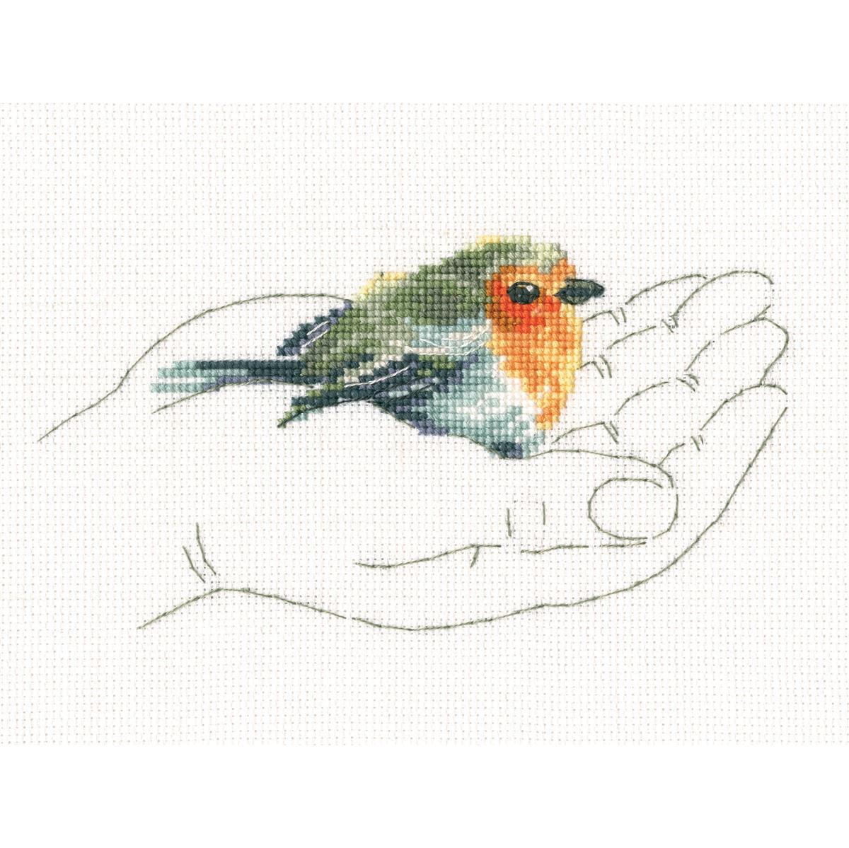 RTO counted Cross Stitch Kit ""Warmth in palms"" M695, 16,5x8,5 cm, DIY