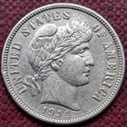 1914 Barber Dime 10c High Grade AU - UNC #77374