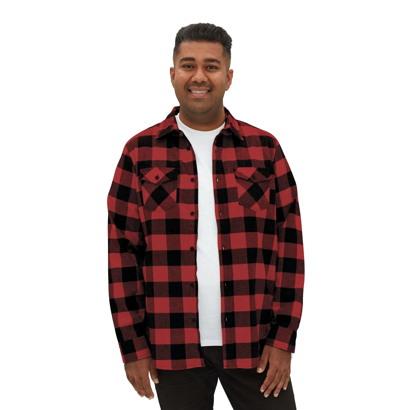 Lumberjack Flannel Shirt, Traveling Men, Plaid Button-Up Shirt, Outdoor