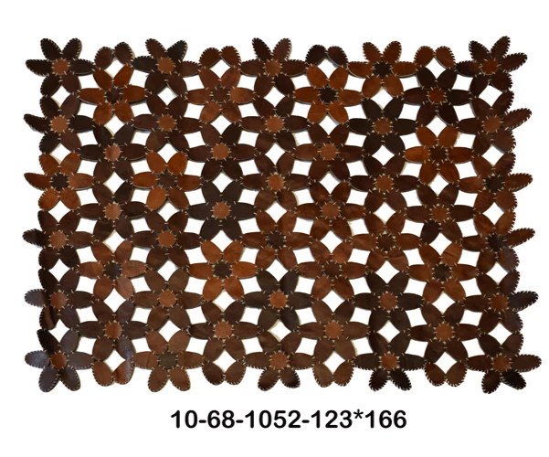 Modern floor rugs patchwork cow leather rug Bohemian new rugs 10-68 - Image 3 of 4