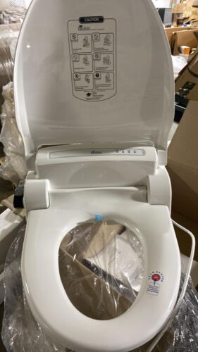 Bio Bidet Round White Electronic Toilet Supreme Bidet Seat with Remote BB-1000