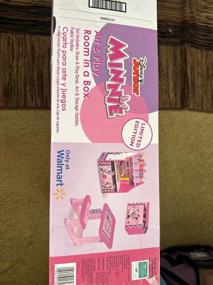 Juego de escritorio para niñas Disney Minnie Mouse con contenedor de almacenamiento niños niños. Nuevo en caja. Foto 2 de 2
