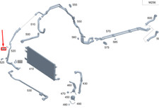 MB GLE W167 Battery Cooling System Line Bracket A2124761336