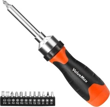 ValueMax 13-in-1 Multibit Ratcheting Screwdriver Set Slotted/Philips/Torx/Square