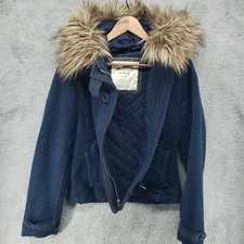 Hollister By Abercrombie & Fitch Cozy-lined Parka Faux Fur Hood Coat Jacket S