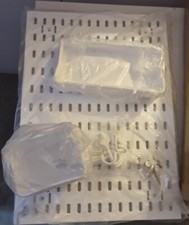 White Plastic Pegboard With Accessories Brand New Size 42cms X 30cms