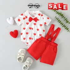 Baby Boys Wedding Outfits Toddler Suspender Shorts Formal Suit Gentleman Clothes