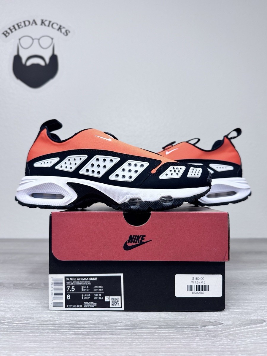 Size 7.5W/6M - Nike FZ2068-800 Women's Air Max SNDR Safety Orange
