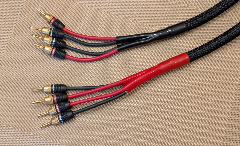 Cables de altavoz bicables Monster serie Z paso alto paso bajo par de 10 pies *LEER* Foto 3 de 4