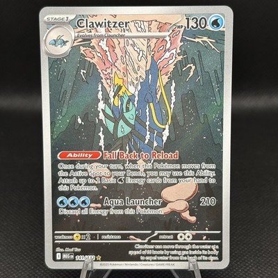 Pokémon Clawitzer MEG 141/132 Illustration Rare Secret Rare Mega Evolutions NM