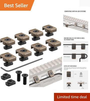 Efficient Wire Management Clips Compatible with M-LOK System - Earth Tan